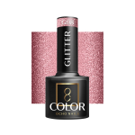 OCHO NAILS ilgalaikis hibridinis nagų lakas manikiūrui GLITTER G08, 5 g.