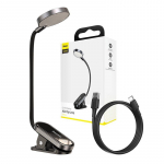 Stalinė MINI CLIP LED lempa papildomam darbo vietos ap&scaron;vietimui, tamsiai pilkos spalvos