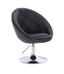 Meistro kėdutė grožio salonams bei kosmetologams HC8516, juoda eko oda