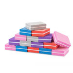 Profesionalūs dvipusiai nagų poliravimo blokeliai manikiūrui MINI, 50 vnt.