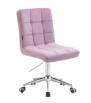 Profesionali grožio salono kėdė su ratukais HR7009K alyvinis veliūras