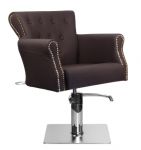 Profesionali kirpyklos kėdė HAIR SYSTEM BER 8541, rudos spalvos