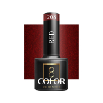 OCHO NAILS ilgalaikis hibridinis nagų lakas manikiūrui RED 208, 5 g.