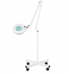 Profesionali kosmetologinė lempa - lupa S4 su stovu, baltos spalvos