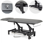 Profesionalus masažo ir fizioterapijos stalas-gultas su kojiniu valdymo mechanizmu FORTIS 2 ERGO, pilkos spalvos