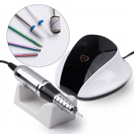 Profesionali elektrinė nagų freza manikiūro ir pedikiūro darbams M18 68W, baltos spalvos