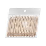 OCHO NAILS medinės apelsinmedžio lazdelės odelėms atstumti manikiūro metu, 6.5 cm, 100 vnt.