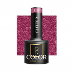 OCHO NAILS ilgalaikis hibridinis nagų lakas manikiūrui GLITTER G13, 5  g.