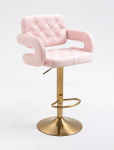 Profesionali makiažo kėdė grožio salonams HR8403W, rožinis veliūras