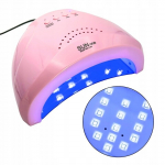 UV/LED manikiūro lempa SUNONE &reg; su antirefleksiniu nusiimančiu dugnu, 48w (rožinės spalvos)