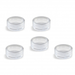 Permatomas užsukamas indelis mėginukams 3 ml, 5 vnt.