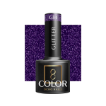OCHO NAILS ilgalaikis hibridinis nagų lakas manikiūrui GLITTER G14, 5  g.