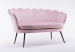 Grožio salono laukiamojo sofa REY, rožinis veliūras