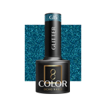 OCHO NAILS ilgalaikis hibridinis nagų lakas manikiūrui GLITTER G15, 5  g.