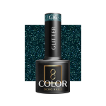 OCHO NAILS ilgalaikis hibridinis nagų lakas manikiūrui GLITTER G16, 5  g.