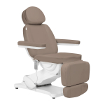 Profesionali elektrinė kosmetologinė kėdė - gultas SILLON CLASSIC 3 varikliai, rudos spalvos