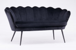 Grožio salono laukiamojo sofa REY, juodas veliūras