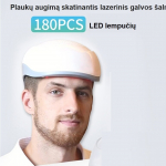 Plaukų augimą skatinantis lazerinis galvos &scaron;almas su LED &scaron;viesos terapija, 650nm, 180 vnt. lempučių