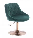 Profesionali meistro kėdutė grožio salonams bei kosmetologams HR1054N, žalias veliūras