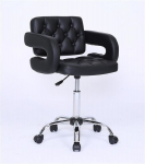 Meistro kėdė su ratukais HC8403K, juodos spalvos