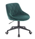Profesionali meistro kėdutė grožio salonams bei kosmetologams HR1054K, žalias veliūras