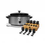 Profesionalus masažo akmenų komplektas &scaron;ildytuvas 6l + akmenys 36 vnt. + samtis