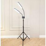 Profesionali makiažo ir blakstienų lempa kosmetologams bei grožio salonams DUO STAR LASH PRO su valdymo pultu, juoda