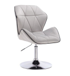 Meistro kėdutė stabiliu pagrindu HR212, pilkas veliūras