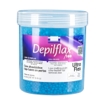 DEPILFLAX 100 žemos lydymosi temperatūros va&scaron;kas profesionalioms depiliacijos procedūroms ULTRAFLEX BLUE, 600g