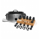 Profesionalus masažo akmenų komplektas &scaron;ildytuvas 17l + akmenys 64 vnt. + samtis