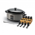 Profesionalus masažo akmenų komplektas &scaron;ildytuvas 6l + akmenys 36 vnt. + samtis