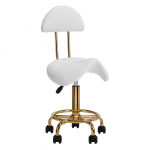 Profesionali meistro kėdė-balnas kosmetologams 6001G, baltos spalvos