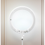 LUNA 2.0 profesionali galinga LED makiažo lempa grožio meistrams su &scaron;viesos reguliavimu + stovas (70 W), balta