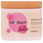 INEBRYA ICE KERATIN RESTRUCTURING atstatanti kaukė plaukams su keratinu, 500 ml