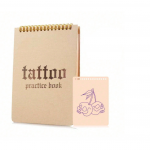 Tatuiruočių praktikos knyga su dirbtinės odos puslapiais
