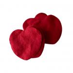 Vienkartiniai vatos diskeliai HEARTS RED, 50 vnt.