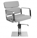 Profesionali kirpyklos kėdė PORTO, pilkos spalvos