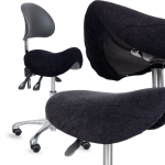 Frotinis meistro kėdutės užvalkalas, juodos spalvos