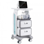VEVOR medicininis vežimėlis su 2 stalčiais, baltas, FY-1T2C