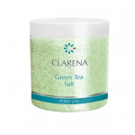 CLARENA PODO LINE smulkiagrūdė vonios druska su žaliąja arbata, 600 g