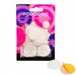 STALEKS vienkartinės baltos pedikiūro diskų dildės PODODISC L EXPERT 180 gr, 50 vnt