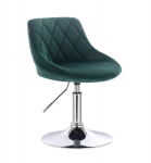 Profesionali meistro kėdutė grožio salonams bei kosmetologams HR1054N, žalias veliūras