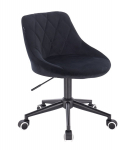 Profesionali meistro kėdutė grožio salonams bei kosmetologams HR1054K, juodas veliūras