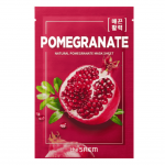 THE SAEM POMEGRANATE lak&scaron;tinė kaukė brandžiai odai su senėjimą stabdančiu granatų ekstraktu, 1 vnt