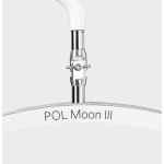 Profesionali makiažo ir blakstienų lempa su cirkoniais kosmetologams bei grožio salonams POL MOON III, baltos spalvos