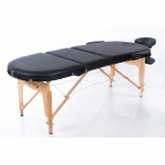 Profesionalus sulankstomas masažo stalas kosmetologams RESTPRO&reg; CLASSIC OVAL 3 BLACK