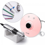 Profesionali elektrinė nagų freza manikiūro ir pedikiūro darbams M17 68W, rožinės spalvos