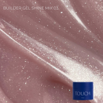TOUCH NAILS statybinė nagų bazė ilgalaikiam manikiūrui SHINE MIX BUILDER GEL 03, 15 ml