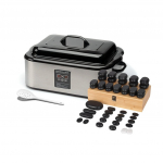 Profesionalus masažo akmenų komplektas &scaron;ildytuvas 17l + akmenys 45 vnt. + samtis