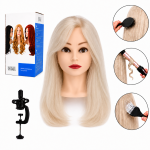 Manekeno galva su 100% natūraliais plaukais JESSICA, ilgis 40 cm